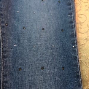 Levi’s woman 711 Skinny Jeans Capri with studs